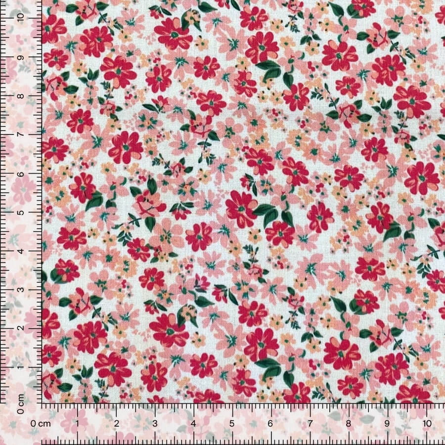 Tela de Algodón Violeta Estampado Floral 150 cm - Imagen 57