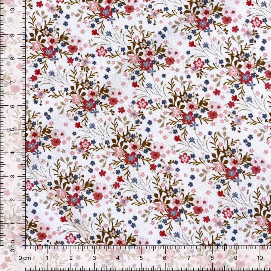 Tela de Algodón Violeta Estampado Floral 150 cm - Imagen 27