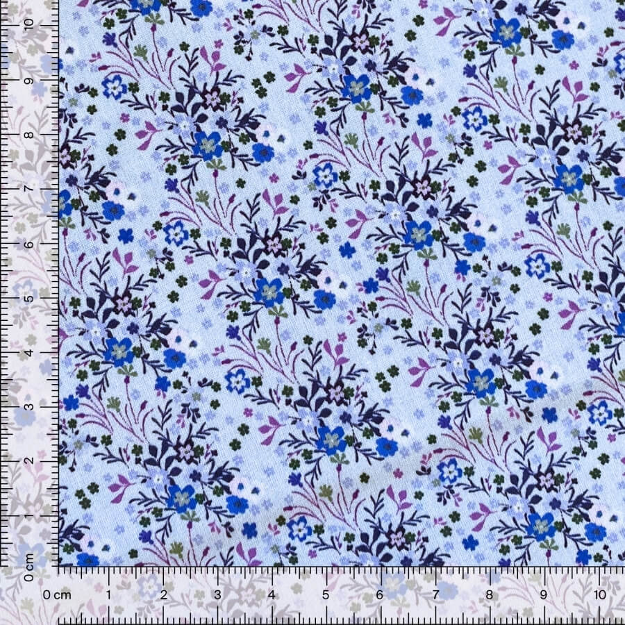 Tela de Algodón Violeta Estampado Floral 150 cm - Imagen 24