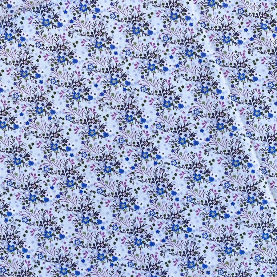 Tela de Algodón Violeta Estampado Floral 150 cm - Imagen 26