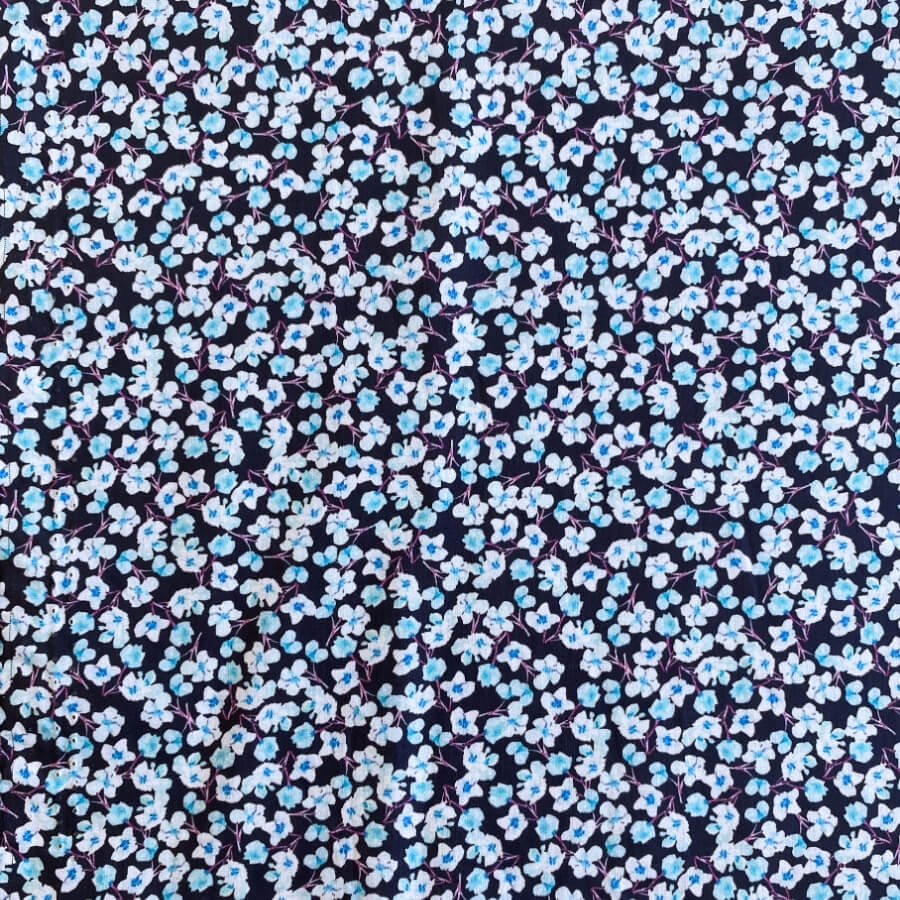 Tela de Algodón Violeta Estampado Floral 150 cm - Imagen 21
