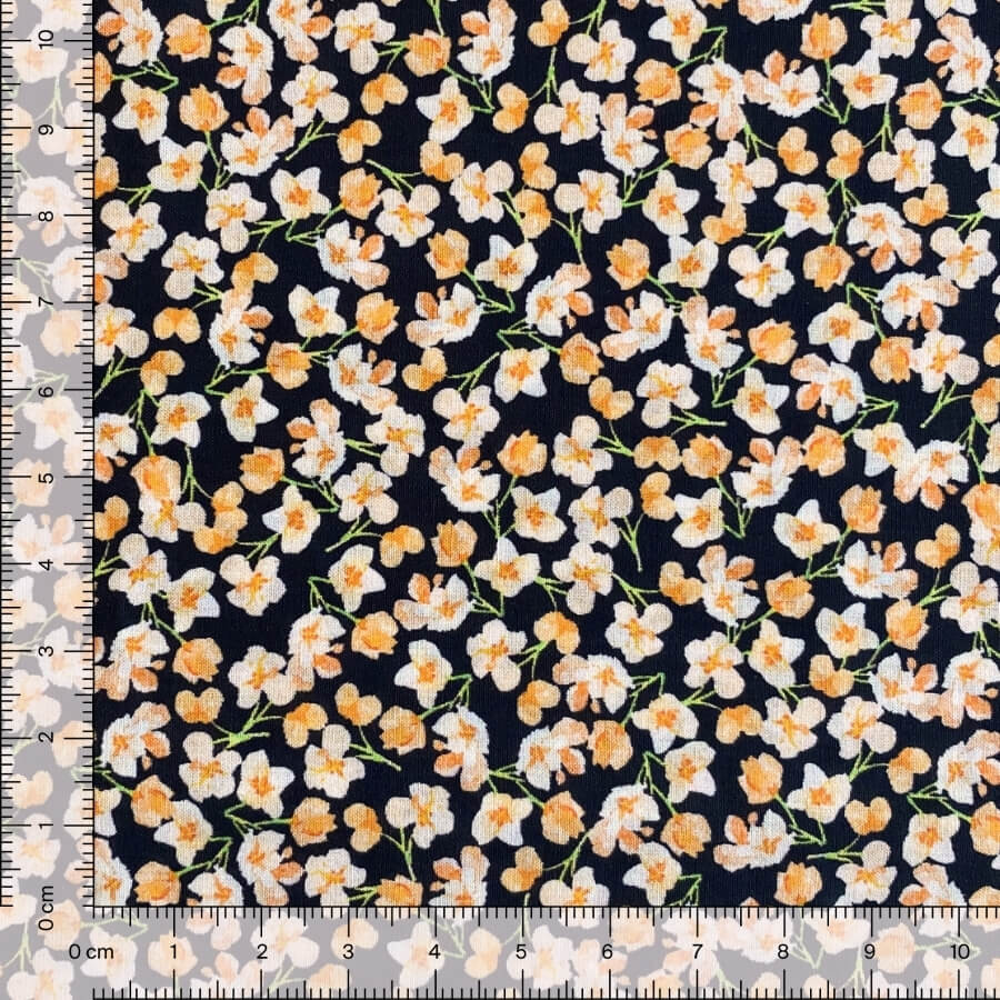 Tela de Algodón Violeta Estampado Floral 150 cm - Imagen 17