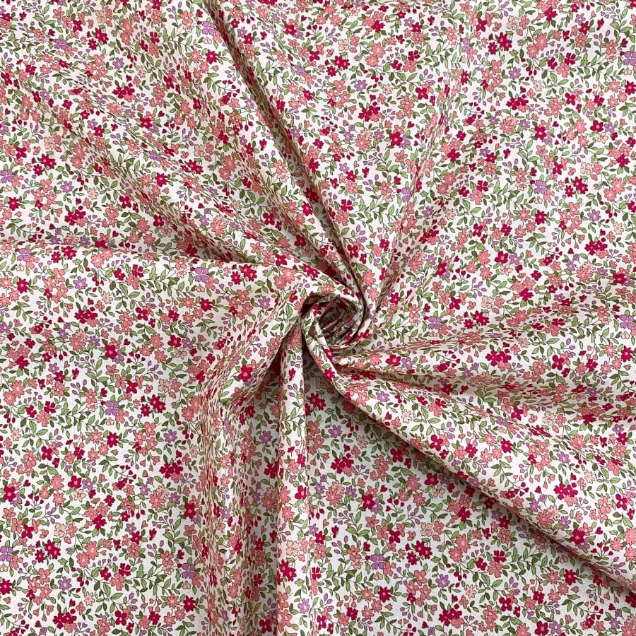 Tela de Algodón Violeta Estampado Floral 150 cm - Imagen 10