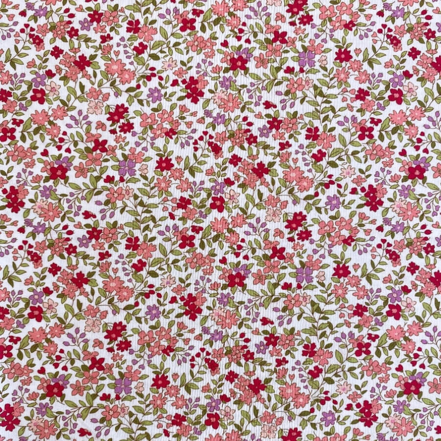 Tela de Algodón Violeta Estampado Floral 150 cm - Imagen 9