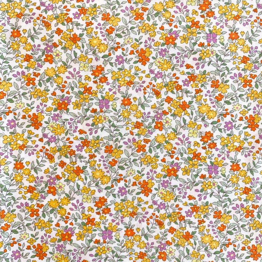 Tela de Algodón Violeta Estampado Floral 150 cm - Imagen 8