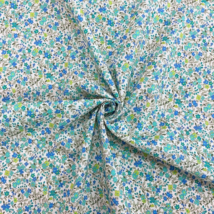 Tela de Algodón Violeta Estampado Floral 150 cm - Imagen 3