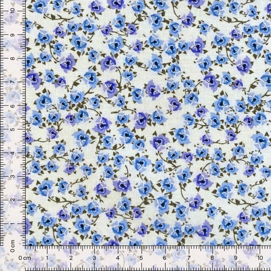 Tela de Algodón Violeta Estampado Floral 150 cm - Imagen 47