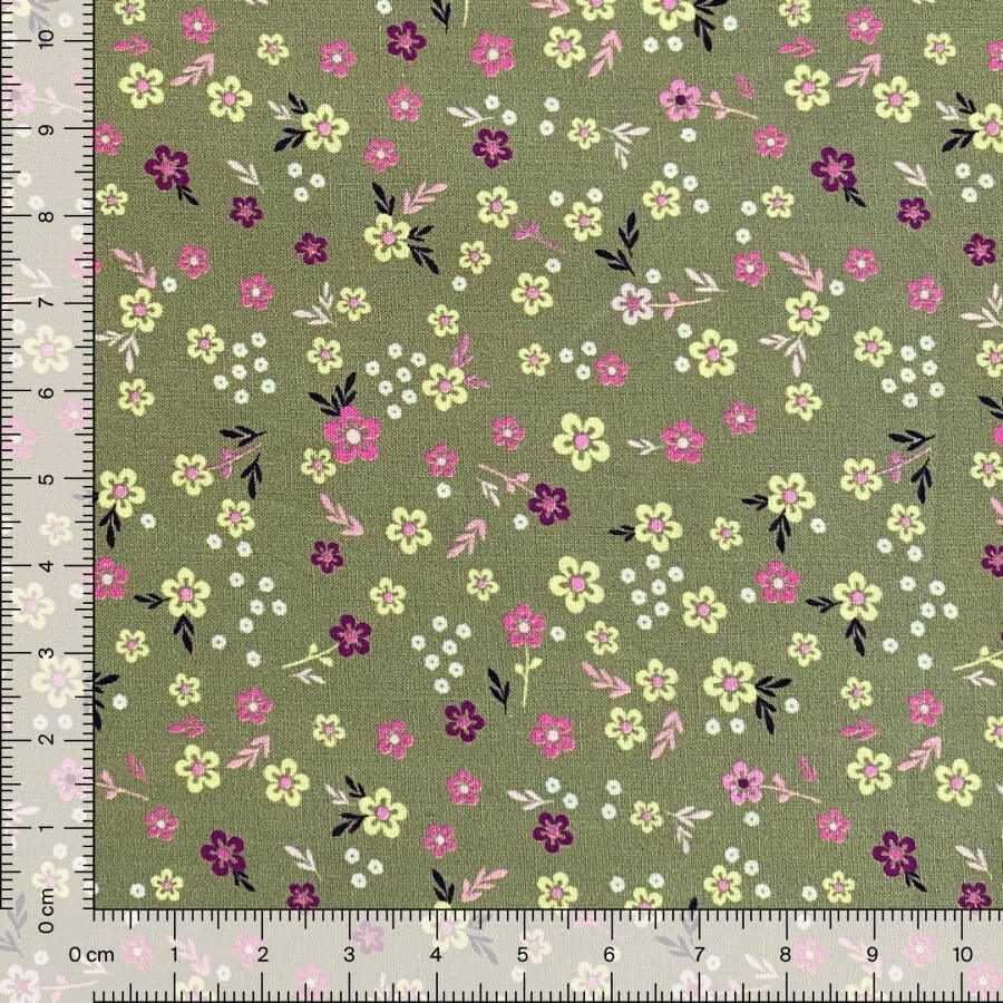 Tela de Algodón Violeta Estampado Floral 150 cm - Imagen 44