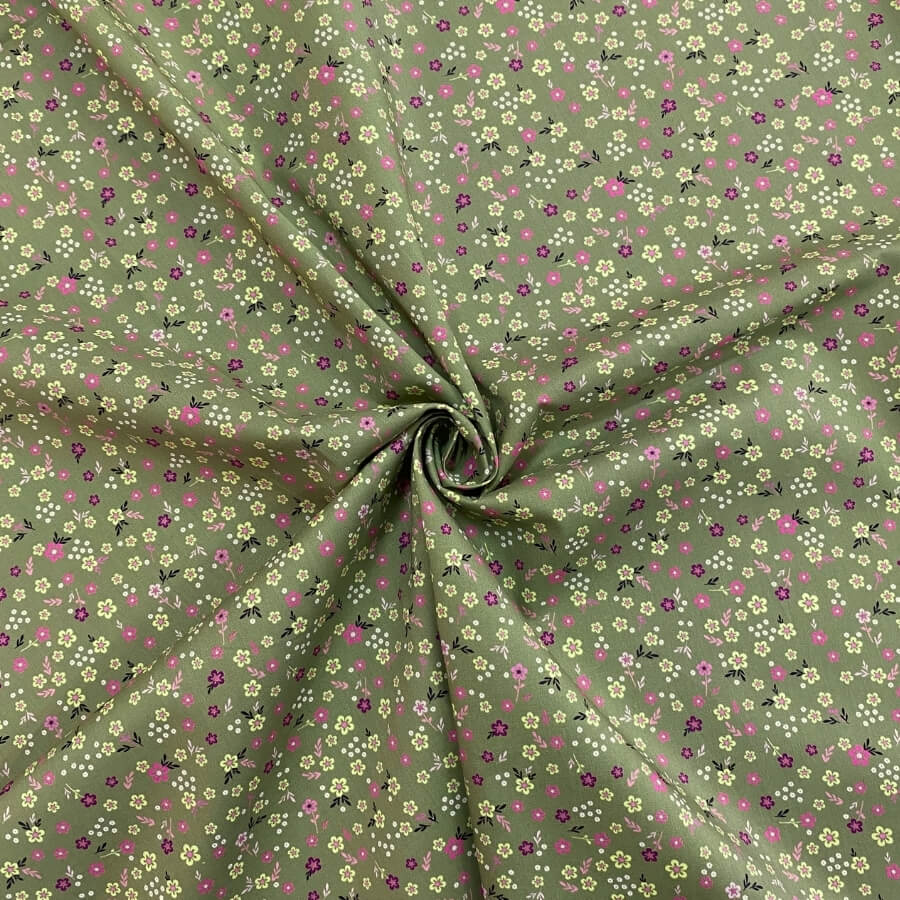 Tela de Algodón Violeta Estampado Floral 150 cm - Imagen 42
